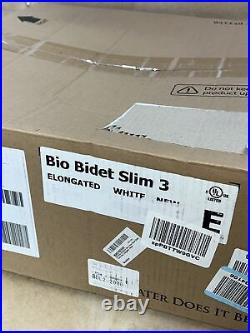 Bio Bidet Slim 3 Elongated Bathroom Toilet Seat White Remote Control NEW- OPENBX