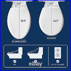 Bio Bidet Slim One Smart Toilet Seat in Round White Steel Nozzle 1 year Warranty