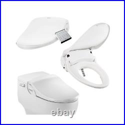 Bio Bidet Slim Two Smart Toilet Seat in Elongated White with Stainless Steel