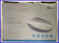 Bio Bidet Slim Zero Toilet Seat with Night Light Elongated White