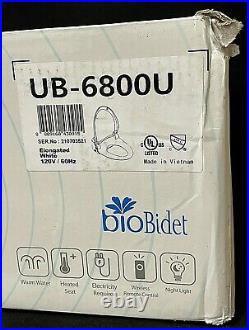 Bio Bidet UB-6800U Elongated Wireless Smart Bidet Toilet Seat With Remote White