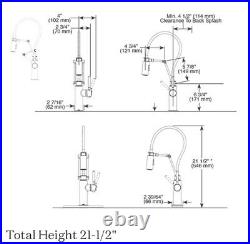 Brizo 63221LF-BL Solna Matte Black Single Handle Articulating Arm Kitchen Faucet