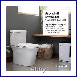 Brondell Bidet Toilet Seat Non-Electric Swash Seat, Fits Round Toilets, White