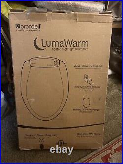 Brondell L60EW Lumawarm Heated Night Light Toilet Seat White