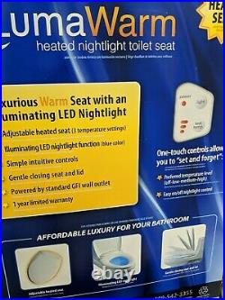 Brondell L60-EW LumaWarm heated nightlight Toilet Seat White