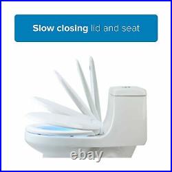 Brondell L60-RW LumaWarm Heated Nightlight Round Toilet Seat, White