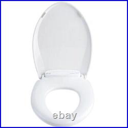 Brondell L60-RW Round Toilet Seat Heated Nightlight LumaWarm Plastic, Biscuit