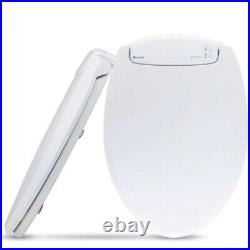 Brondell L60-RW Round Toilet Seat Heated Nightlight LumaWarm Plastic, Biscuit