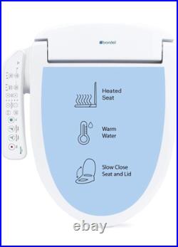 Brondell Round SE400 Bidet Seat with Air Dryer White Side Arm Control New