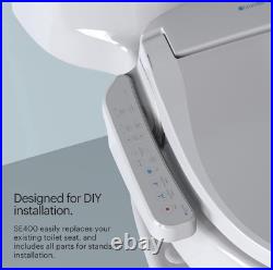 Brondell Round SE400 Bidet Seat with Air Dryer White Side Arm Control New