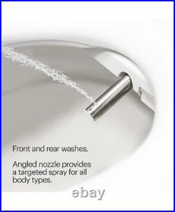 Brondell Round SE400 Bidet Seat with Air Dryer White Side Arm Control New