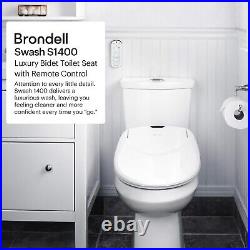 Brondell S1400-EW Swash Luxury Bidet Toilet Seat Elongated White