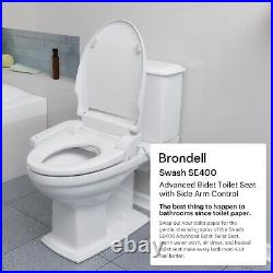 Brondell SE400-EW Swash SE400 Electric Bidet Toilet Seat With Heated Seat