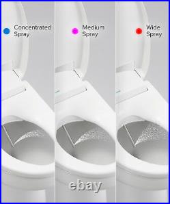 Brondell Swash 1200 Luxury Electric Bidet Toilet Seat in Round White + Remote
