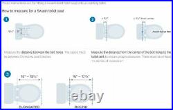 Brondell Swash 1400 Luxury Electric Bidet Toilet Seat Round Beige + Remote