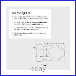 Brondell Swash Bidet Toilet Seat, Non-Electric, Dual Temperature, Fits Round