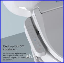 Brondell Swash Round SE400 Bidet Seat with Air Dryer, Night Light White