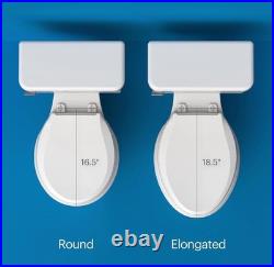 Brondell Swash Round SE400 Bidet Seat with Air Dryer, Night Light White