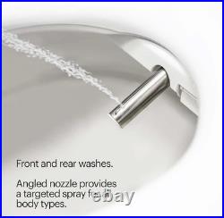 Brondell Swash Round SE400 Bidet Seat with Air Dryer, Night Light White