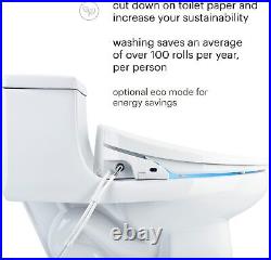 Brondell Swash S1200-RW Luxury Bidet Toilet Seat in Round White Round