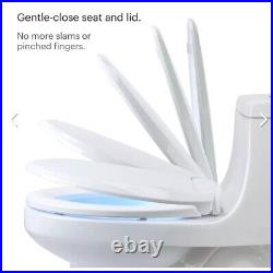 Brondell Toilet Seat w / Heated + Nightlight Round Closed Front Plastic in White