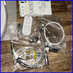 Brondell s1400-ew ELONGATED Luxury Electric Remote Bidet Toilet Seat White swash