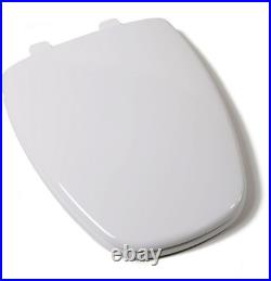 C1050S00 White Deluxe Plastic Toilet Seat, Square Closed Front with Cover to