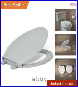 CACHET Automatic Nightlight Toilet Seat Ice Grey, Elongated, Quiet-Close Hinge CACHET Automatic Nightlight Toilet Seat Ice Grey, Elongated, Quiet-Close Hinge