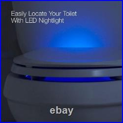 CACHET Automatic Nightlight Toilet Seat Ice Grey, Elongated, Quiet-Close Hinge CACHET Automatic Nightlight Toilet Seat Ice Grey, Elongated, Quiet-Close Hinge