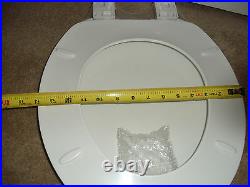 CASE OF 10 TOILET SEAT WHITE TOILET LID SEAT WithCOVER CLOSED FRONT ROUND PLASTIC