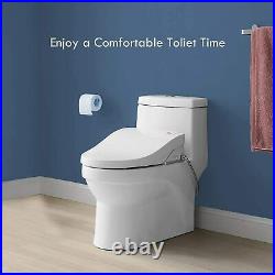 CT Electric Smart Bidet Heated Toilet Seat Elongated, w Remote Dryer Dual User