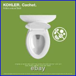 Cachet Anitmicrobial Elongated Toilet Seat White (3-Pack)