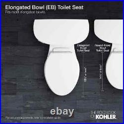 Cachet Quiet-Close Elongated Toilet Seat Grip-Tight Bumpers Black