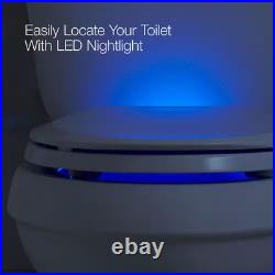 Cachet round Nightlight Quiet Close Toilet Seat in Black Black