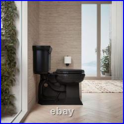 Cachet round Nightlight Quiet Close Toilet Seat in Black Black