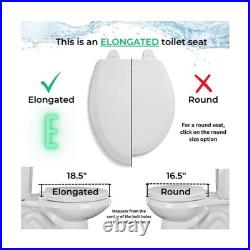 Centoco 2 inch Raised Toilet Seat for Seniors, Elongated, Closed Front with C