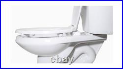 Centoco 2 inch Raised Toilet Seat for Seniors, Elongated, Closed Front with C