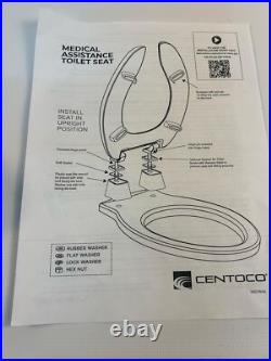 Centoco 3 Raised Elongated Closed Front with Cover Medical Toilet Seat