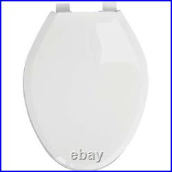 Centoco Elongated Closed Front White Plastic Toilet Seat with Slow Close Pack of