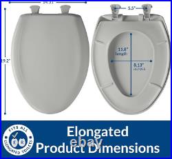 Classic Colors Slow Close Toilet Seat, Easy Clean Hinges and Durable Plastic Sea