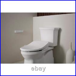 Cleansing Toilet Seat Elongated Electric Heated with LED Nightlight Plastic White