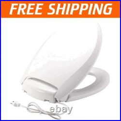 Comfortable Heated Night Light Toilet Seat with Soft Close for Elongated Toilets