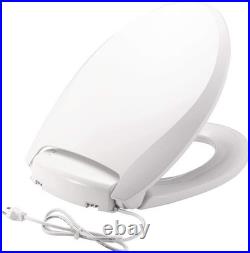 Comfortable Heated Night Light Toilet Seat with Soft Close for Elongated Toilets