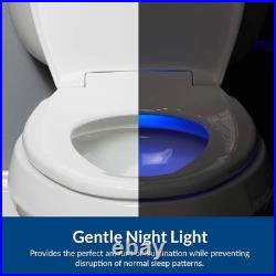 Comfortable Heated Night Light Toilet Seat with Soft Close for Elongated Toilets
