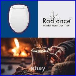 Comfortable Heated Night Light Toilet Seat with Soft Close for Elongated Toilets