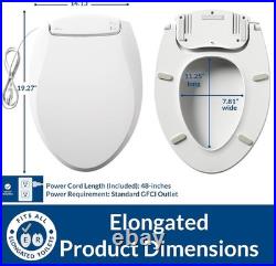Comfortable Heated Night Light Toilet Seat with Soft Close for Elongated Toilets
