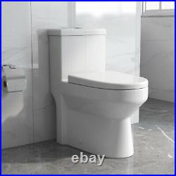 DeerValley Mini Compact Dual Flush One Piece Elongated Toilet For Small Bathroom