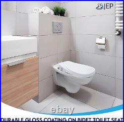 Dual Nozzle Manual Bidet Toilet Seat for round Toilets with Soft Close Seat and