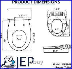 Dual Nozzle Manual Bidet Toilet Seat for round Toilets with Soft Close Seat and