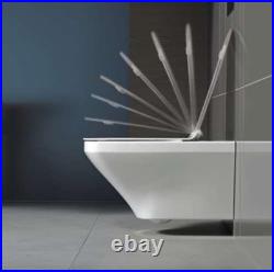 Duravit 006059 DuraStyle Elongated Toilet SeatQuick Release White